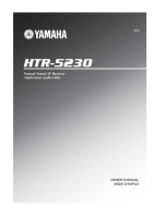 Yamaha HTR-5230 - Owners Manual 